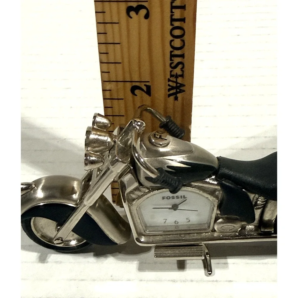 FOSSIL Limited Edition‎ Harley Davidson Chopper Motorcycle Display Clock + TIMEX